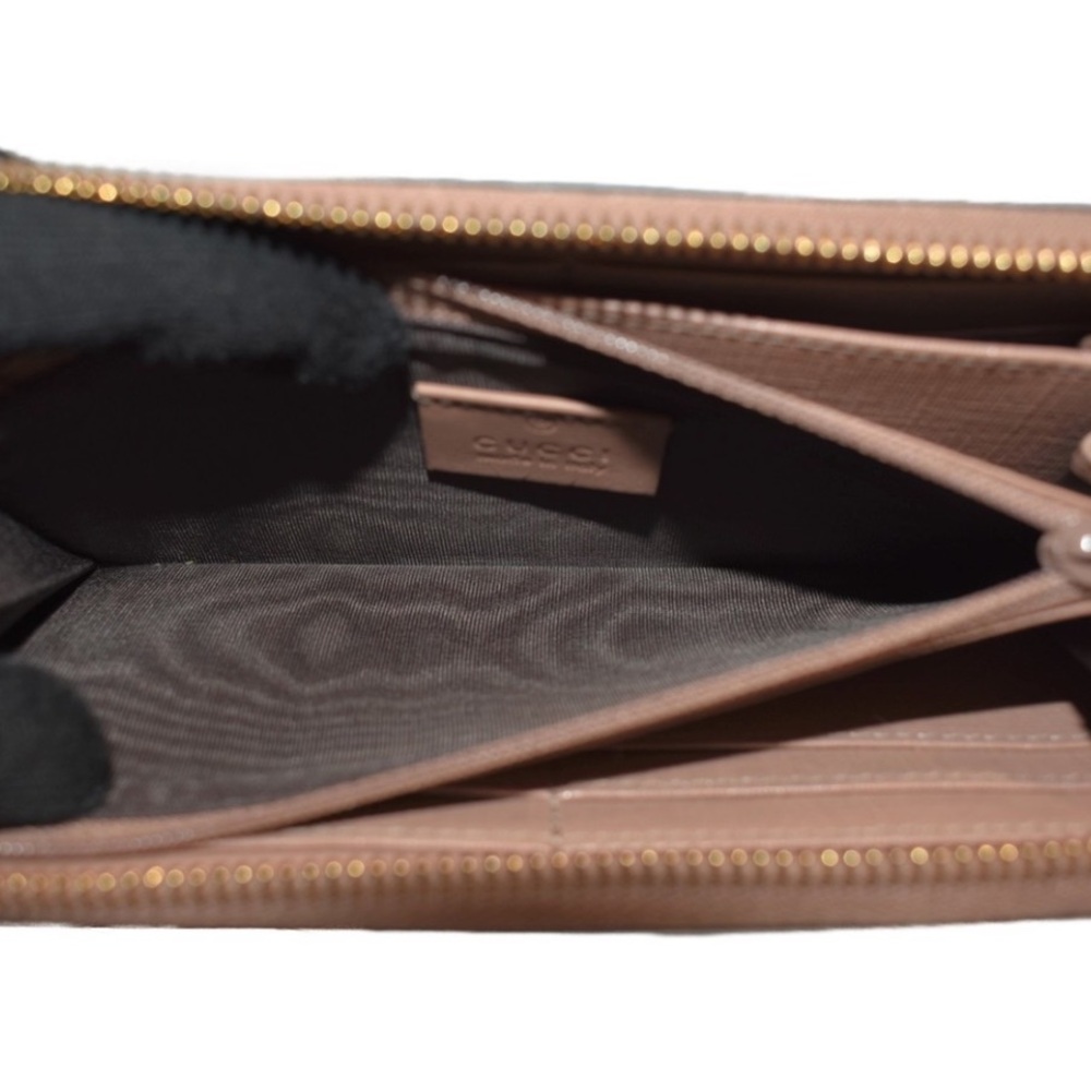 GUCCI Monogram Twins Large Zip Around Wallet Metallic Bronze - Picture 9 of 16